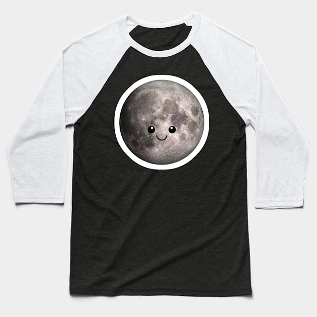 Happy moon Baseball T-Shirt by spaghettis